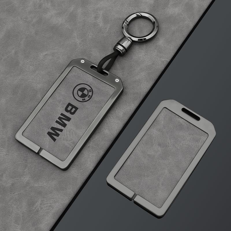 New Grey Leather Car Key Case Cover For BMW 1 3 5 7 8 Series X1 X3 X5 X6 X7 F30 G20 F34 F31 G30 G01 F15 I3 M4 535le Accessories