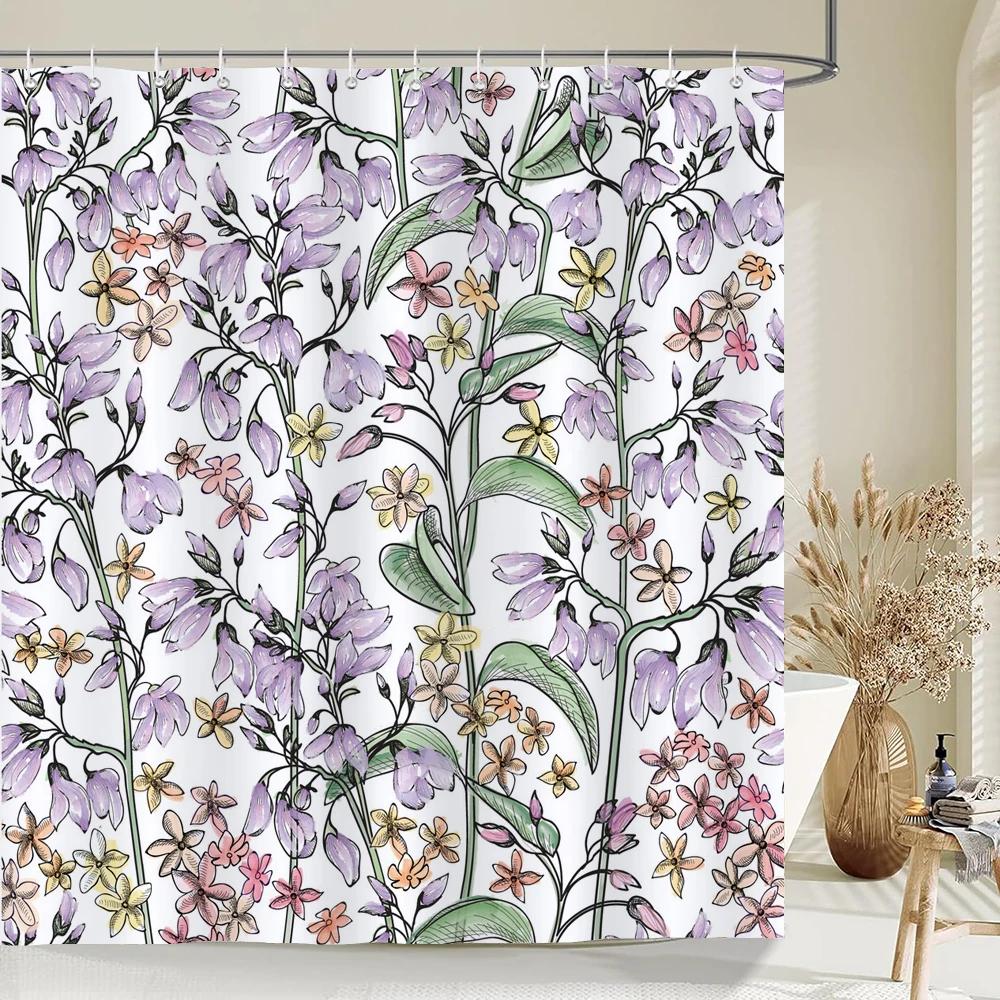 Dandelion Natural Flowers Shower Curtains Waterproof Bathroom Curtain Bath Curtain High Quality With Hooks Shower Curtain
