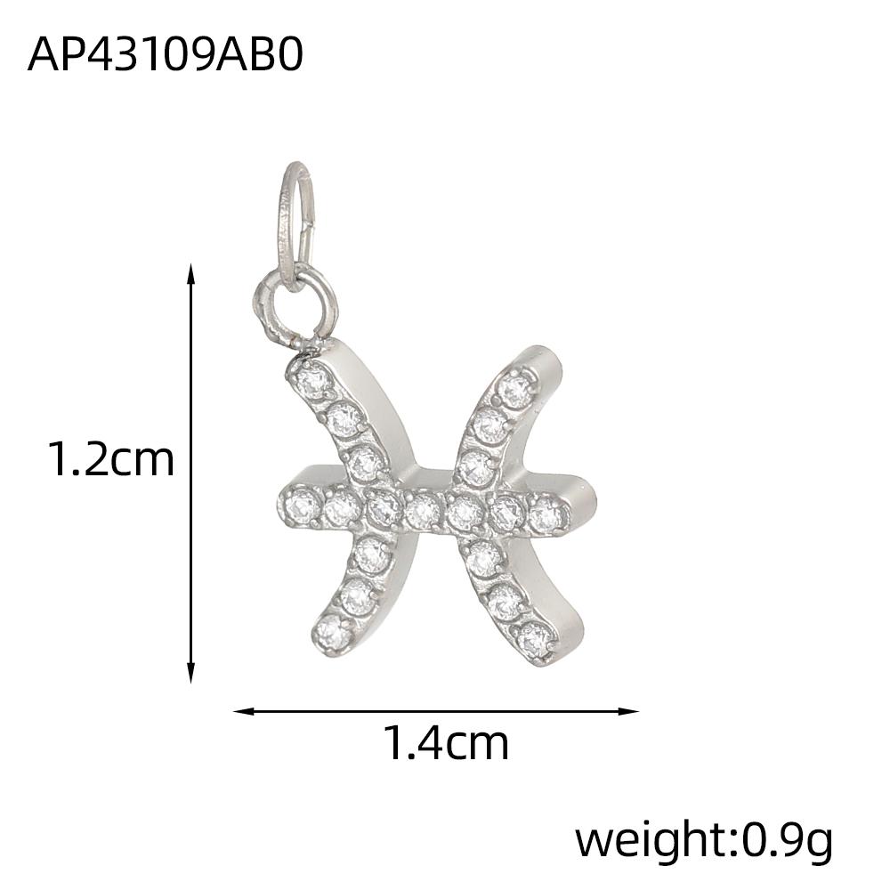 CARLIDANA Hot-Selling Stainless Steel Pendant 12 Zodiac Silver Color Pendant DIY Jewelry Accessories Necklace Pendant Charms