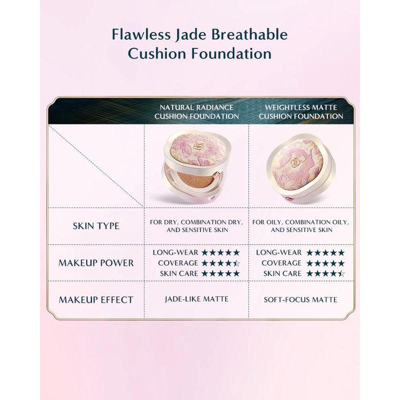 Florasis - Fond de teint cushion respirant Jade Impeccable (Collection Prestige Brocart Song) - 6 couleurs