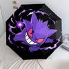 Fantasia di Gengar viola, ombrello pieghevole automatico, design portatile e pieghevole, 8 stecche, un regalo di Natale o di compleanno.