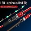 Long distance shore casting fishing rod set including soft tail, bridge, and sea rod for raft fishing.