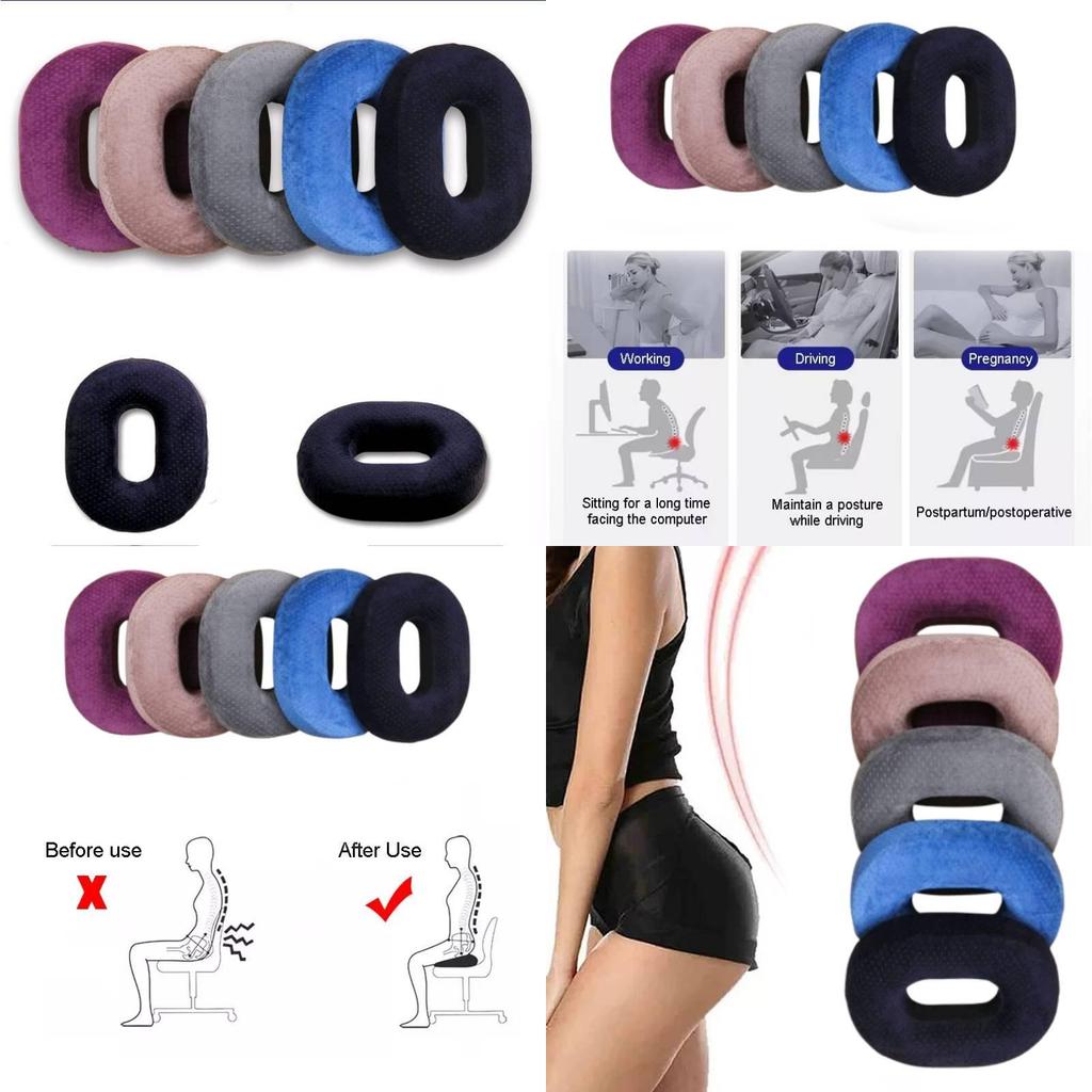 Comfortable High Resilience Memory Foam Cushion Oval Shaped Office Seat Cushion To Alleviate Pressure And Promote Wellness