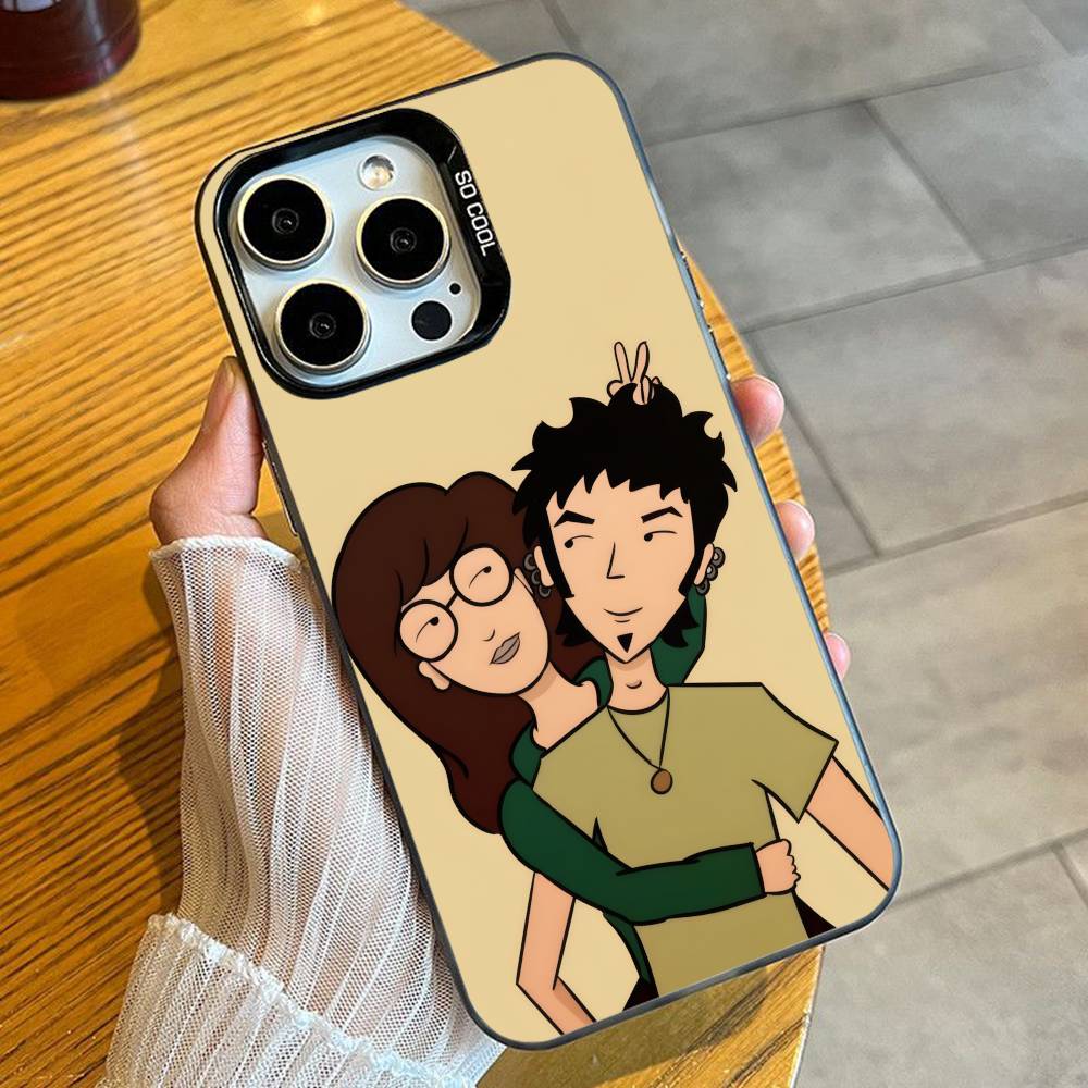 D-Diarrhea Cartoon D-DariaS Phone Case For iPhone 16 17 15 14 12 13 Pro Max Black Candy Matte Shockproof Cover