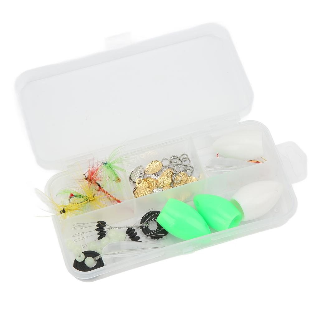 Fly Hook Throwing Set Simulation Fishing Lures Bait Kit with Floating and Slow Sinking Aids for Outdoor Fishing