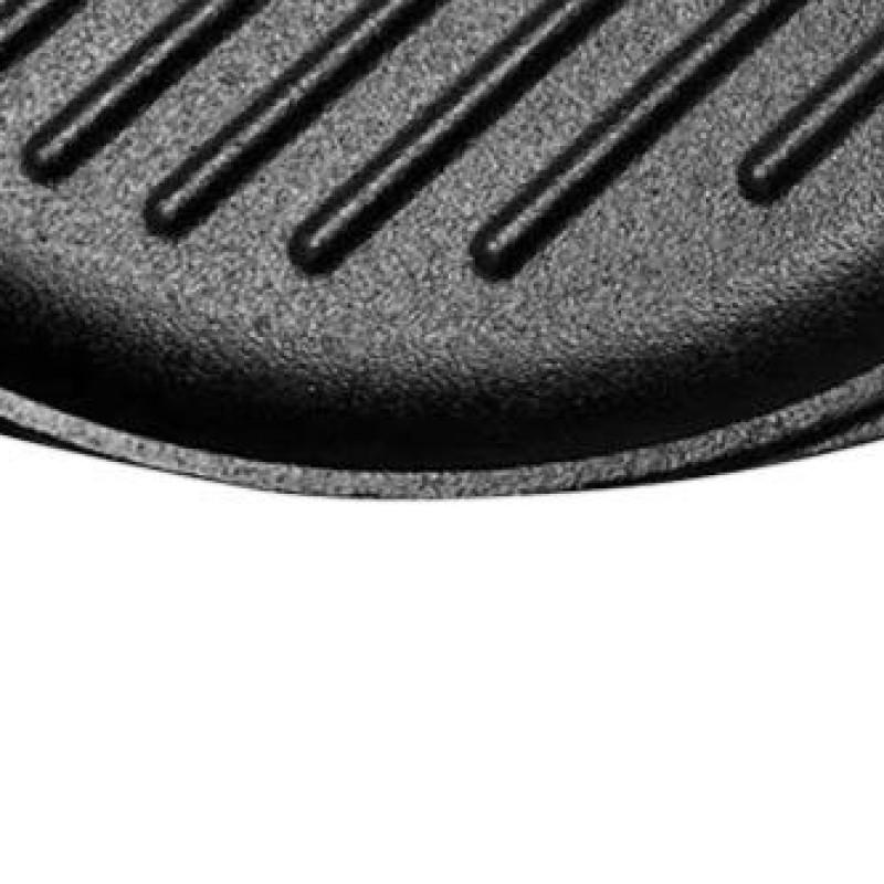

10 Inch Iron Grill Pan Round Frying Pan Non-Stick with Dual Handles for Open Fire and Gas Stoves China Mainland
