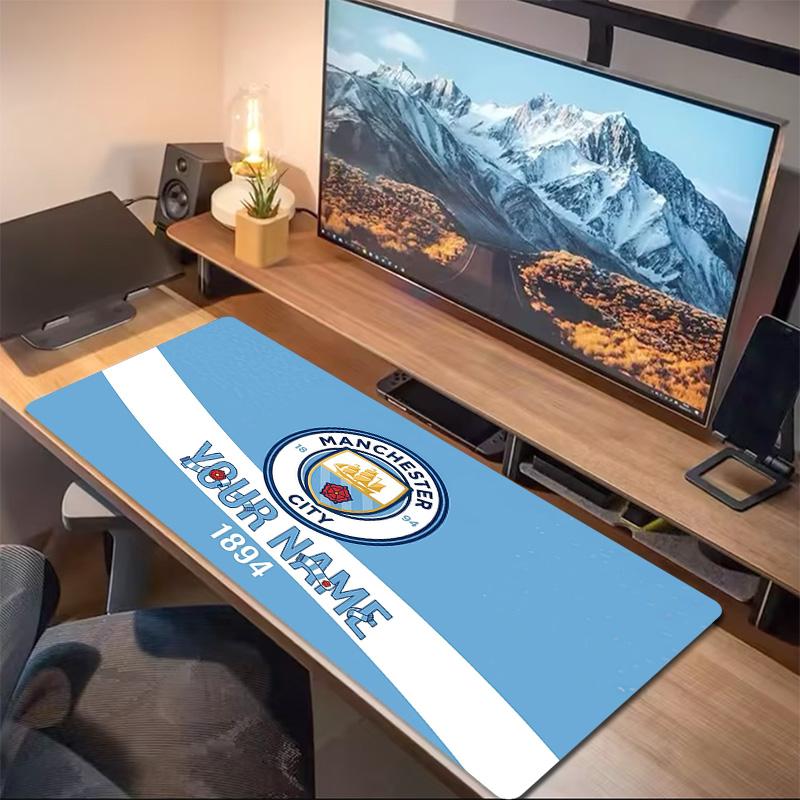 Manchester City FC Print  Cushion Non-slip Laptop Tablet Big Mousepad XXL Mat Mini PC Playmat With Lock Edge