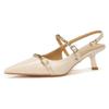 H968-5 New Summer Shoes Women's Skirt Fashionable Versatile Pointed Head Bag Head High Heels Thin Heel Sandals