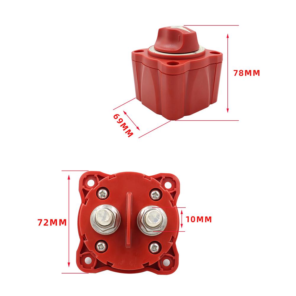 300A Battery Cut Off Switch Auto Accessories 12V-48V Cut Off Isolator Plastic Battery IsolatorDisconnect Switch for Truck Marine