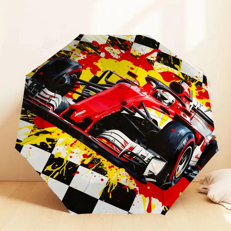 

1pc Formula 1 Race Car Pattern Umbrella Design Automatic Opening and Closing Umbrella, High-quality Travel Umbrella, c1128122