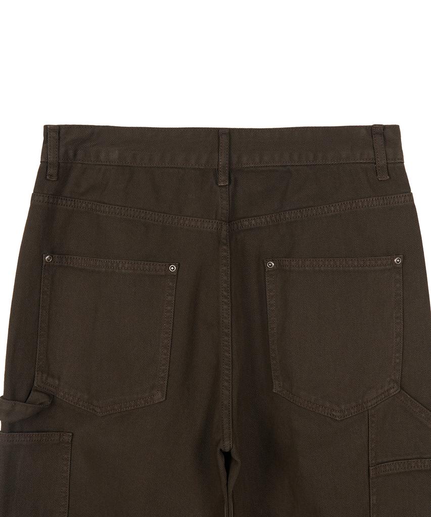 EXCONTAINER Double Knee Carpenter Garment Dyed Pants (Brown)