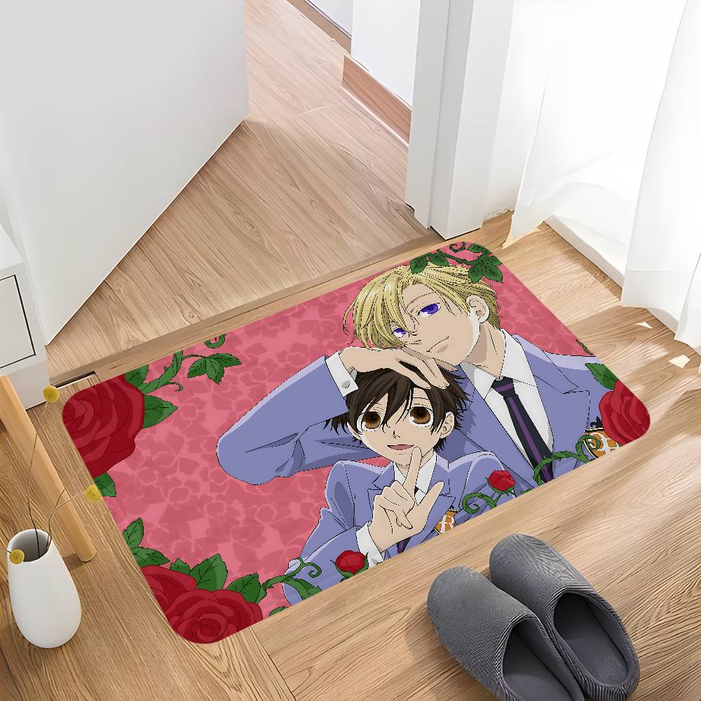 Anime Ouran High School Host Club Floor Mat Rectangle Anti-slip Home Soft Badmat Front Door Indoor Outdoor Mat Welcome Doormat