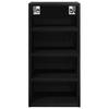 Hanging Cabinet with Shelf Black Oak Effect 30 x 29.5 x 60 cm