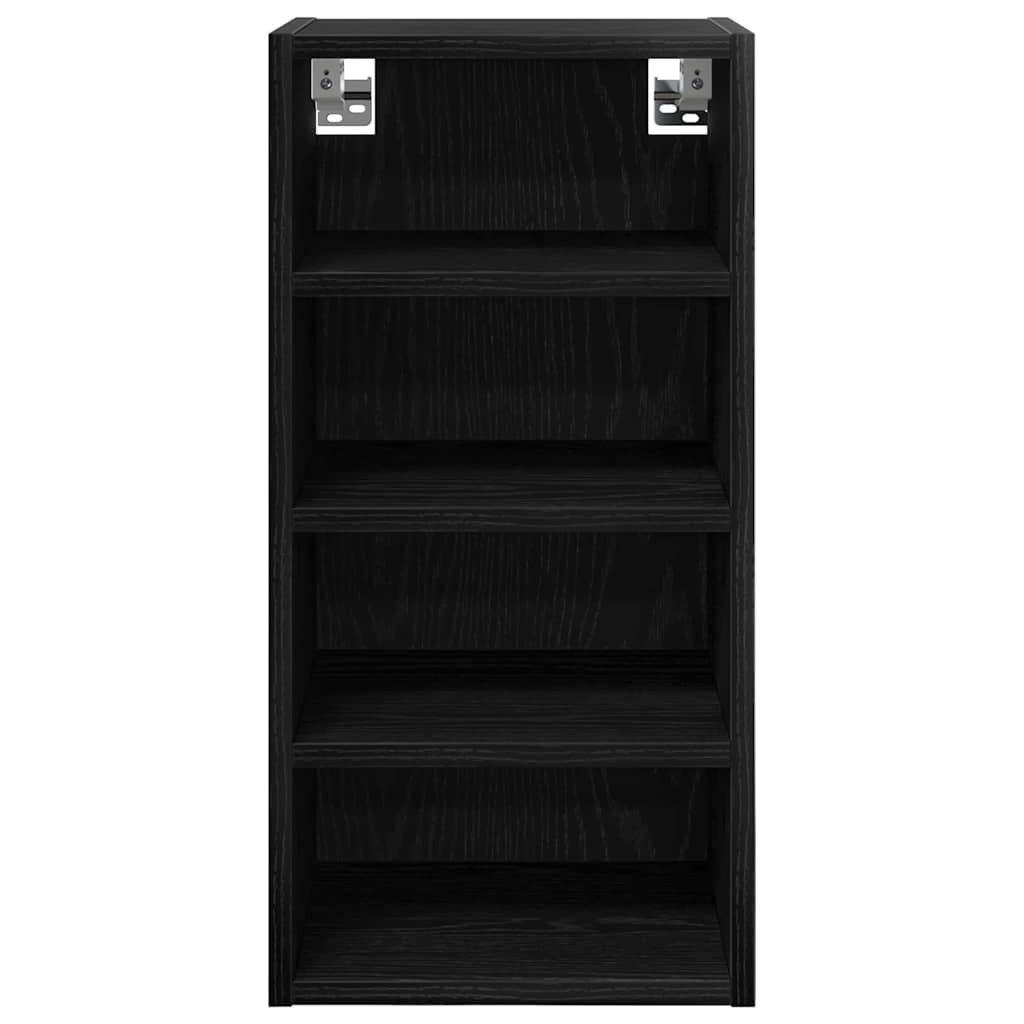 Hanging Cabinet with Shelf Black Oak Effect 30 x 29.5 x 60 cm