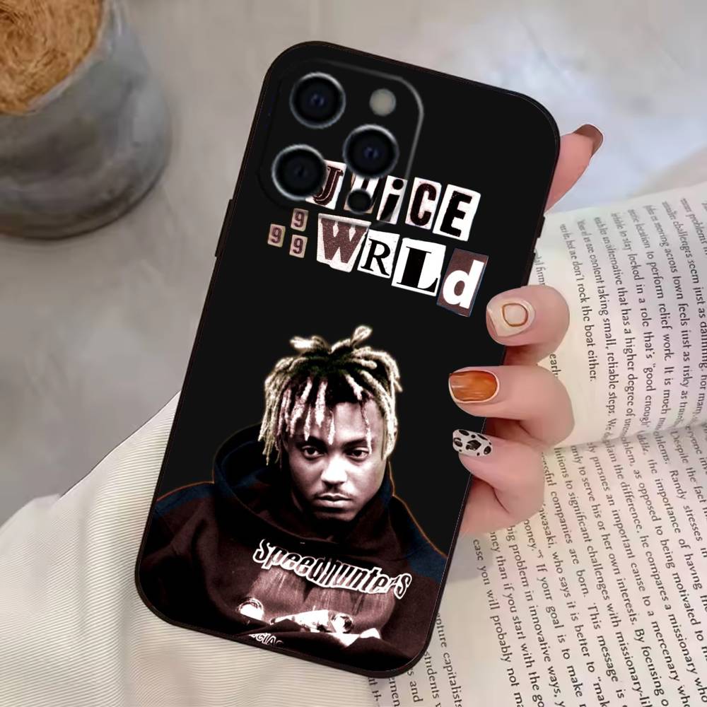 999 Juice W-WRLD Phone Case For iPhone 17,16,15,14,13,12,11 Plus,Pro Max,XS,Soft Silicone Black Cover