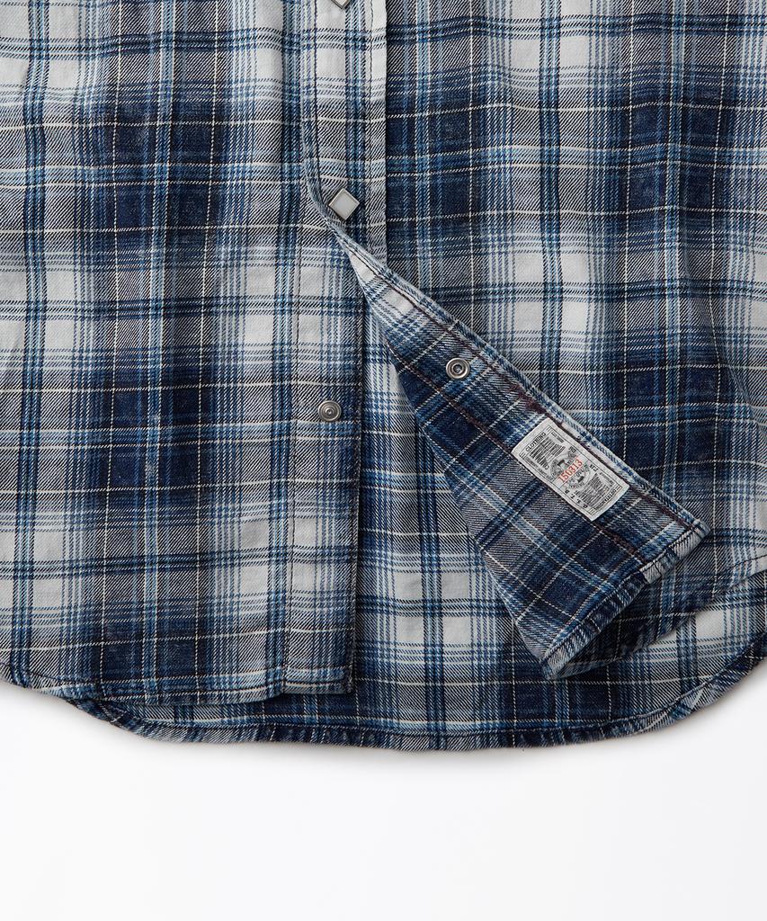 OUTSTANDING Western Indigo Check Shirt_Indigo Check