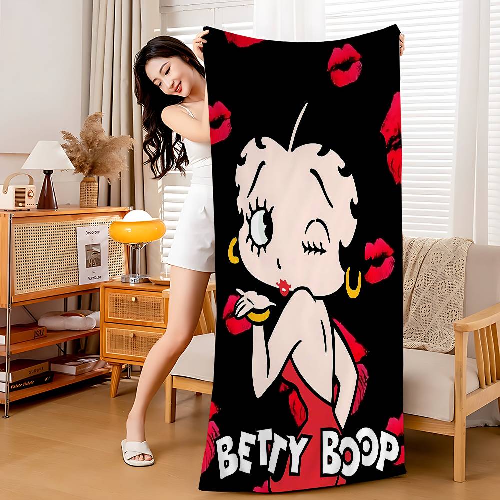 Pretty Cartoon B-Betty B-boop Microfiber Beach Towel Absorbent Quick dry Soft Yoga Swimming Resort Mountain Climbing Towel