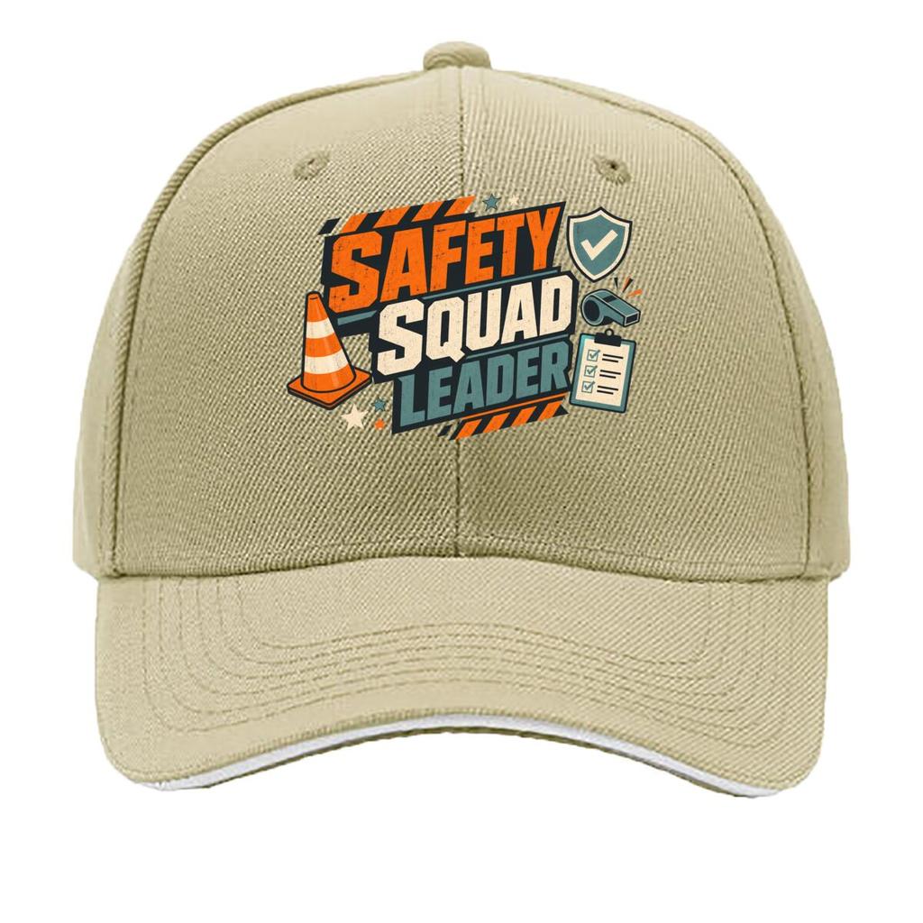 Safety Squad Leader Bold Badge Sandwich Baseball Cap Sun Cap Outdoor Workouts Hat