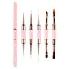 5 Pcs Double-Sided Nails Art Brushes Practical Nails Art Liner Brushes Nail Art Pens Nail Brushes for Long Lines
