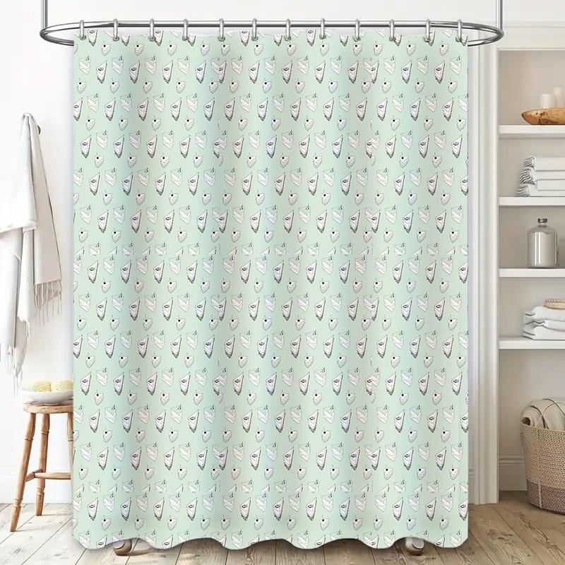 Shower Curtain Farmhouse Rustic Nature Floral Botanical Linen Texture Waterproof Bathroom Decor Vintage Home Decor Modern Farmho