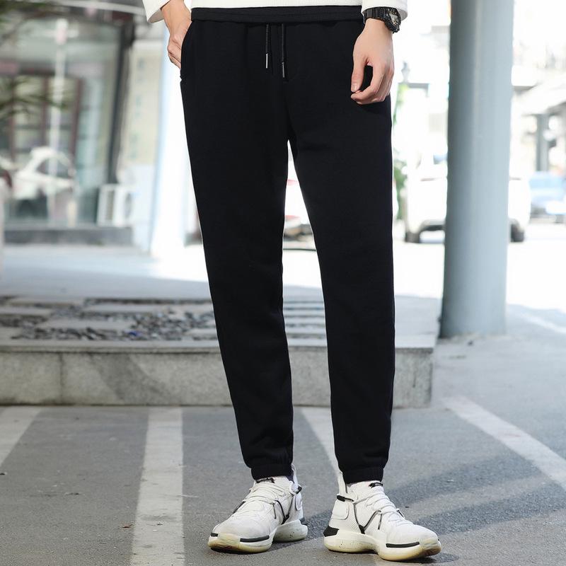 Men's Elastic Waist Sportswear Cuffed Sweatpants - Casual Spring/Autumn Long Pants
