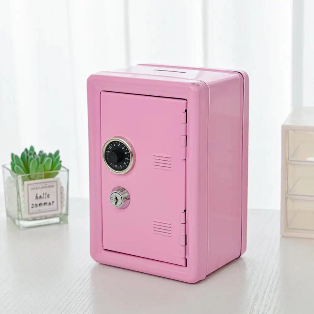 Household Insurance Box Vertical Mini Metal Safe Car Safe Key Insurance Cabinet Desktop Decoration Piggy Bank Child Gift