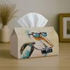 1pc Contemporary Illustration Tissue Box Cover,Pelican Artistic&Playful High-Quality,Waterproof,Durable,Lightweight,Foldable Storage,Ideal for Living