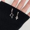 Starlight Star Clip-On Earrings: Four-Point Star Everyday Studs for Pierced-Look Without Ear Holes