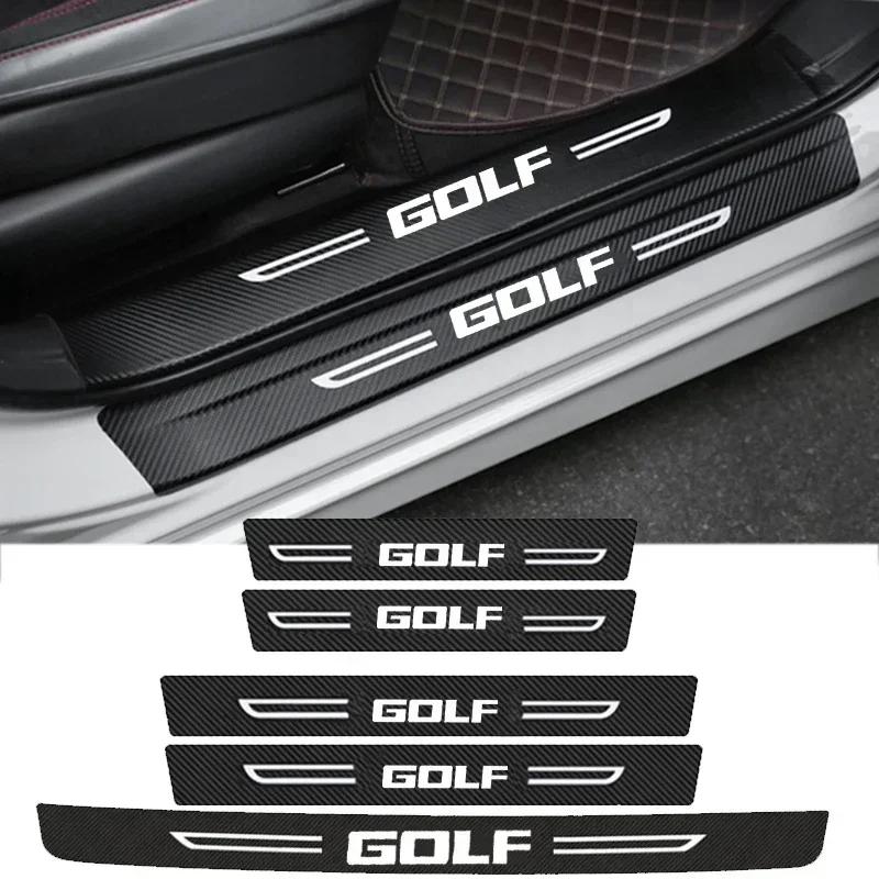 2026 New For VW VOLKSWAGEN Car Door Threshold Protective Anti Scratch Stickers Decals for Volkswagen VW GOLF Badge Trunk Doorsil
