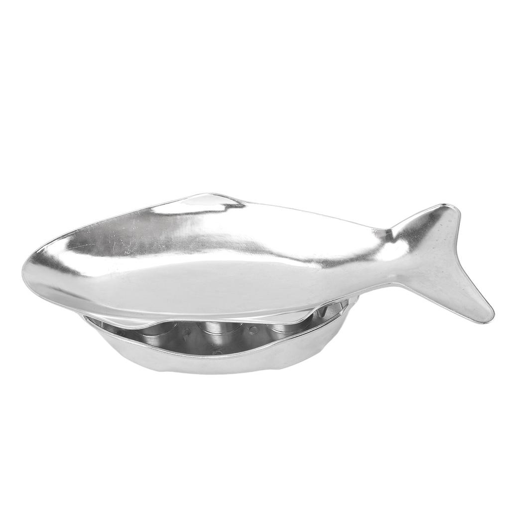 Fish Shaped Grilling Pan Uniform Heating Aluminum Alloy Fish Serving Pan for Hotel Restaurants