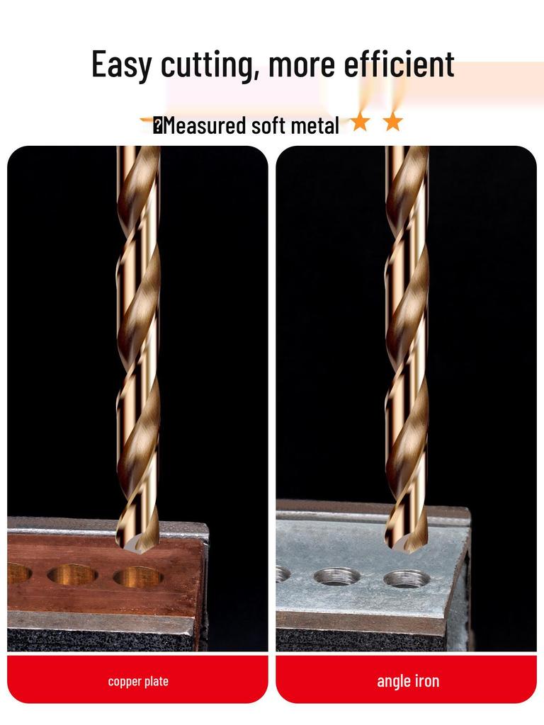 Cobalt Extra-Long High-Strength Alloy Twist Drill Bit for Stainless Steel and Woodworking