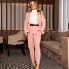 2024 Autumn Women's Solid Color Lapel Suit & Long Pants Two-Piece Set