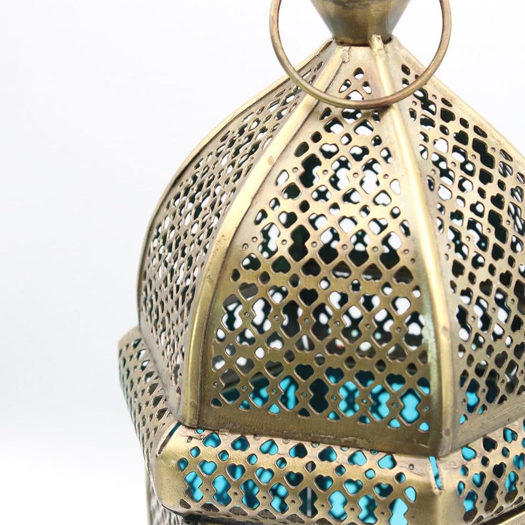 Moroccan Lamp Large Turquoise