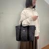 PEANUTS Snoopy Tote Bag [Tote Size M] Daily Travel Bag, Freestanding, Jacquard Weave, SOLEIL, Unisex, Adult, Leopard Print