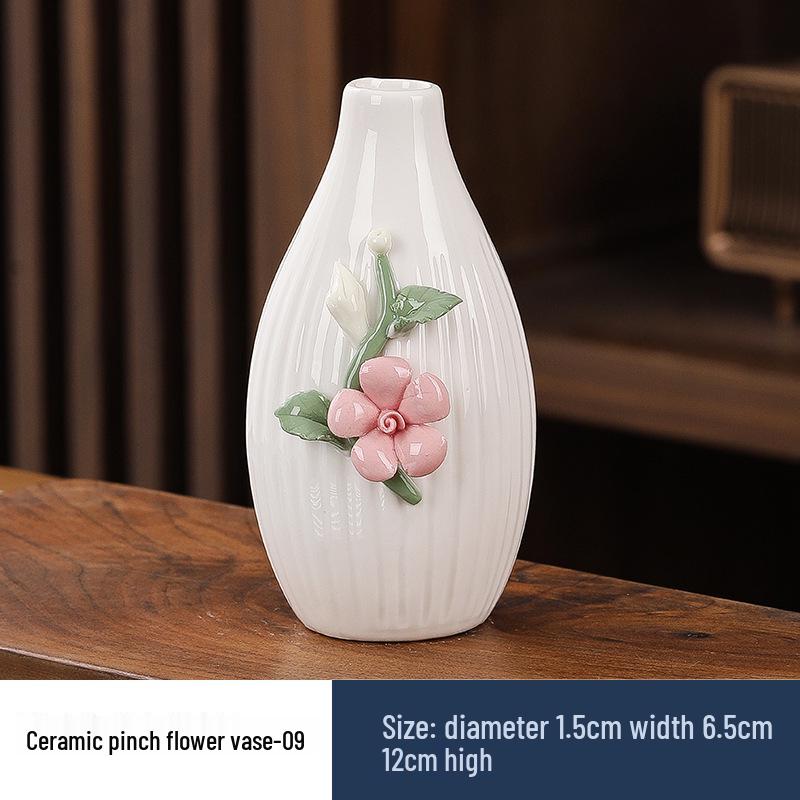 Hand-Pinched Ceramic Vase: Travel Souvenir & Home/Office Decor
