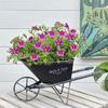Antique Iron Metal Flowerpot Weather Resistant Iron Planter Flower Container For Balcony Garden Indoor and Outdoor Use