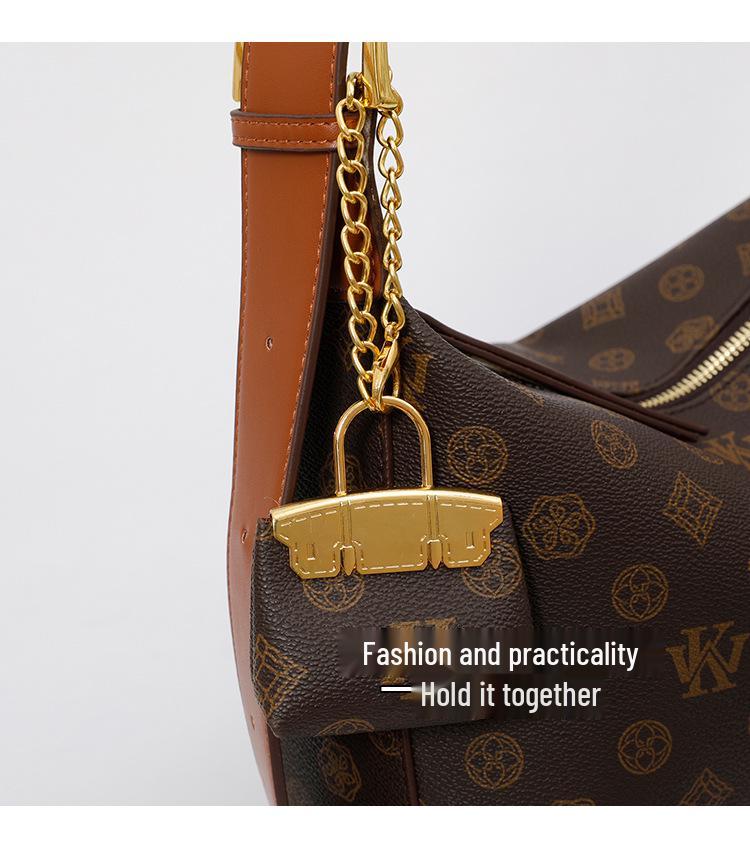 2025 Vintage Crescent Shoulder & Crossbody Bag - High-End Women's Fashion Handbag