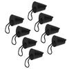 8Pcs Set Kayak Scupper Plug Silicone Drain Hole Bung Stopper with Lanyard for CanoeBlack