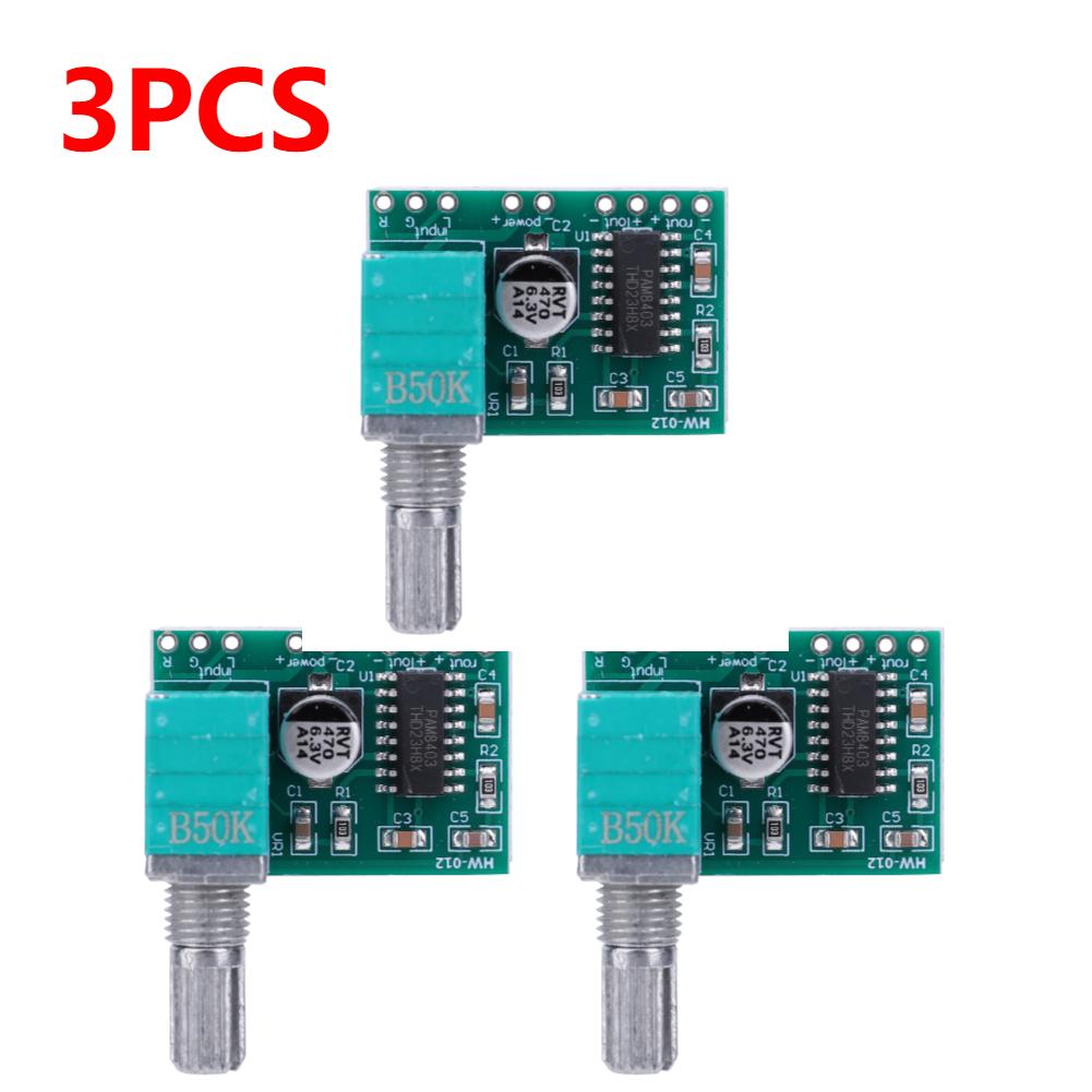PAM8403 Digital Audio Amplifier Board 5V Power Amplifier Board 3W*2 With Volume Control USB Power