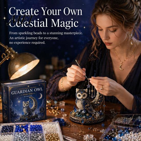 Moon Goddess Craft Mythical Animal DIY Bead Kit for Beginners, 3D Beaded Making with Beading Tutorial Instructions, Unique Designs Glass Beads