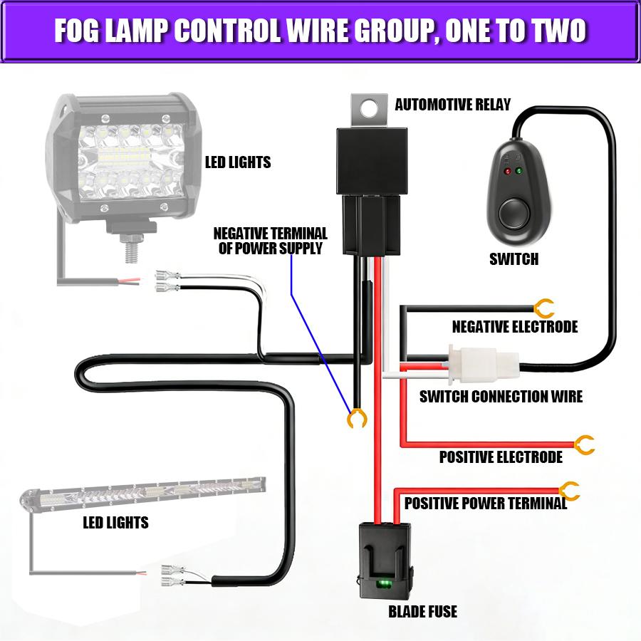 2 in 1 4x4 Off Road LED Light Bar Pods 4inch 21inch Remote Control Cable Group Fog Driving Work Light For Auto ATV Truck Jeep