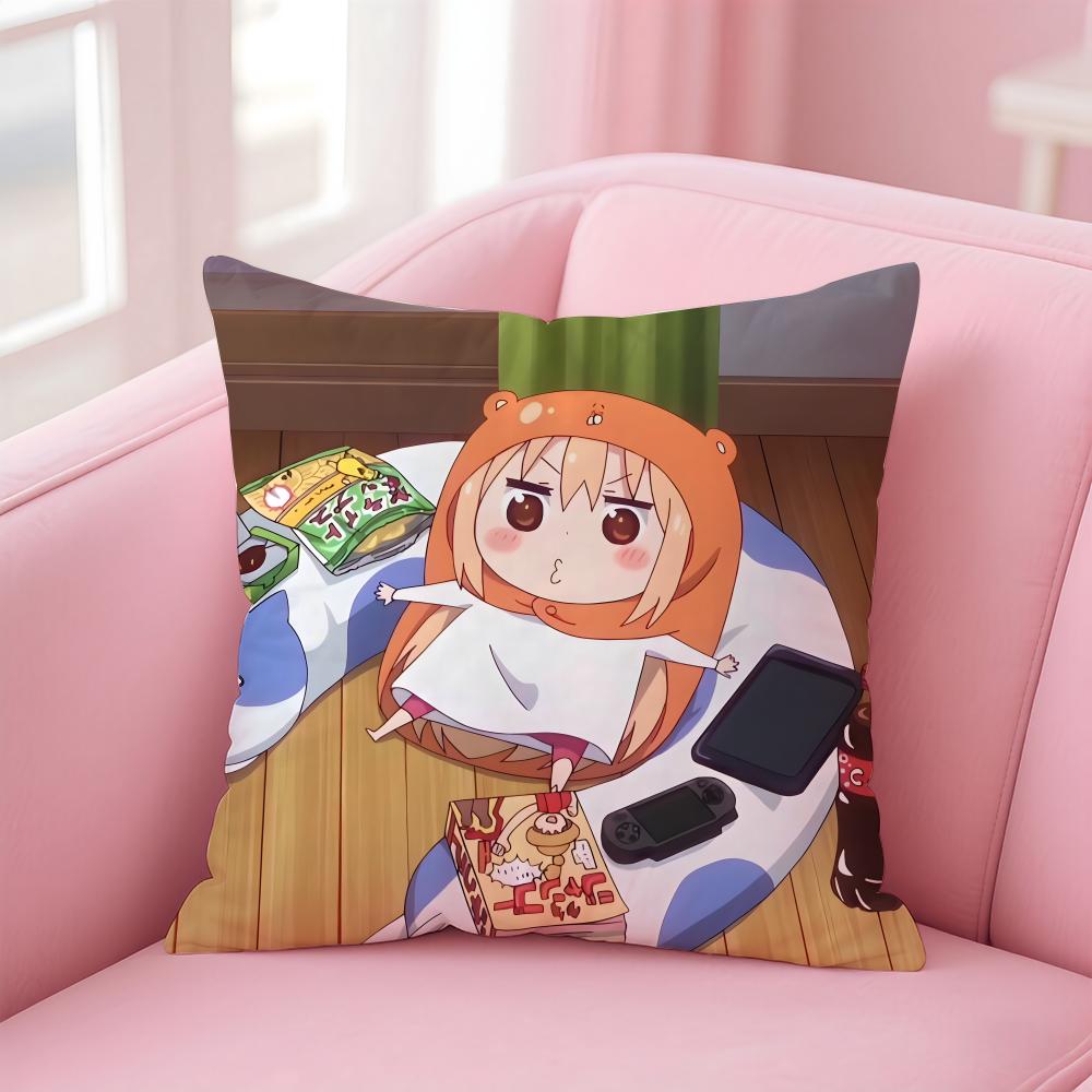 Anime H-Himouto! Umaru-chanS Cushion Cover Comfortable Reversible Pillow Cover Ideal for Car Sofa Bedroom & Beyond