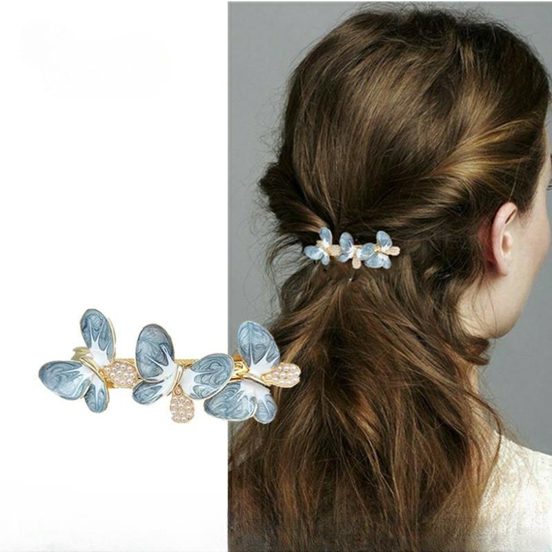 Elegant Pearl Spring Clip | High-Grade Floral Hairpin for Women