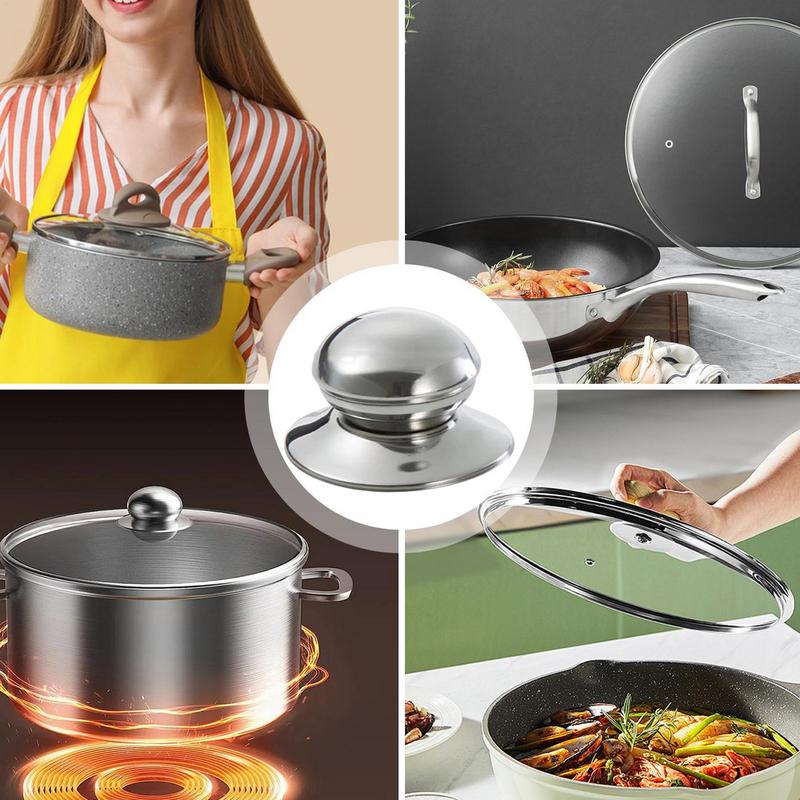 Pot Lid Handle Replacement Cooking Pot Pan Lid Holding Knob Replacement Heat Resistant Easy Installation Kitchen Cookware Pan