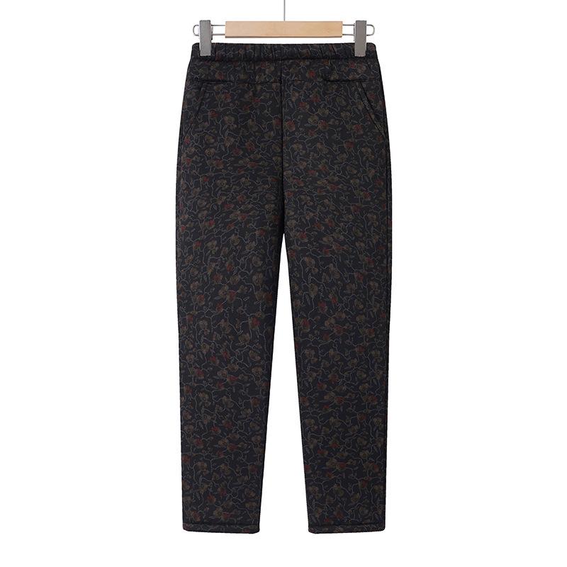 

Elderly Women s High-Waist Fleece-Lined Cotton Pants - Super Thick, Loose-Fit for Autumn/Winter XL [90-105 Jin]