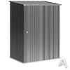 Metal Garden Shed, Lockable Door, Shelves, 161.5 X 94.5 X 196 Cm, Black