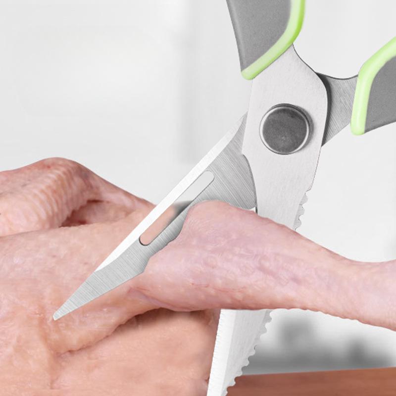 Foarfece ascuțite de bucătărie Foarfece multifuncționale din oțel inoxidabil pentru oase de pui Foarfece puternice și convenabile de uz casnic