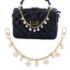 Bag Strap Extender Chain Flower Pearl Pattern Shoulder Bag Pendant Extension Strap DIY Convert Charm Decoration Accessory