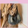 Bolso de Mezclilla para Mujer Bolso de Hombro Bolso Tote con Tachuelas para el Trabajo