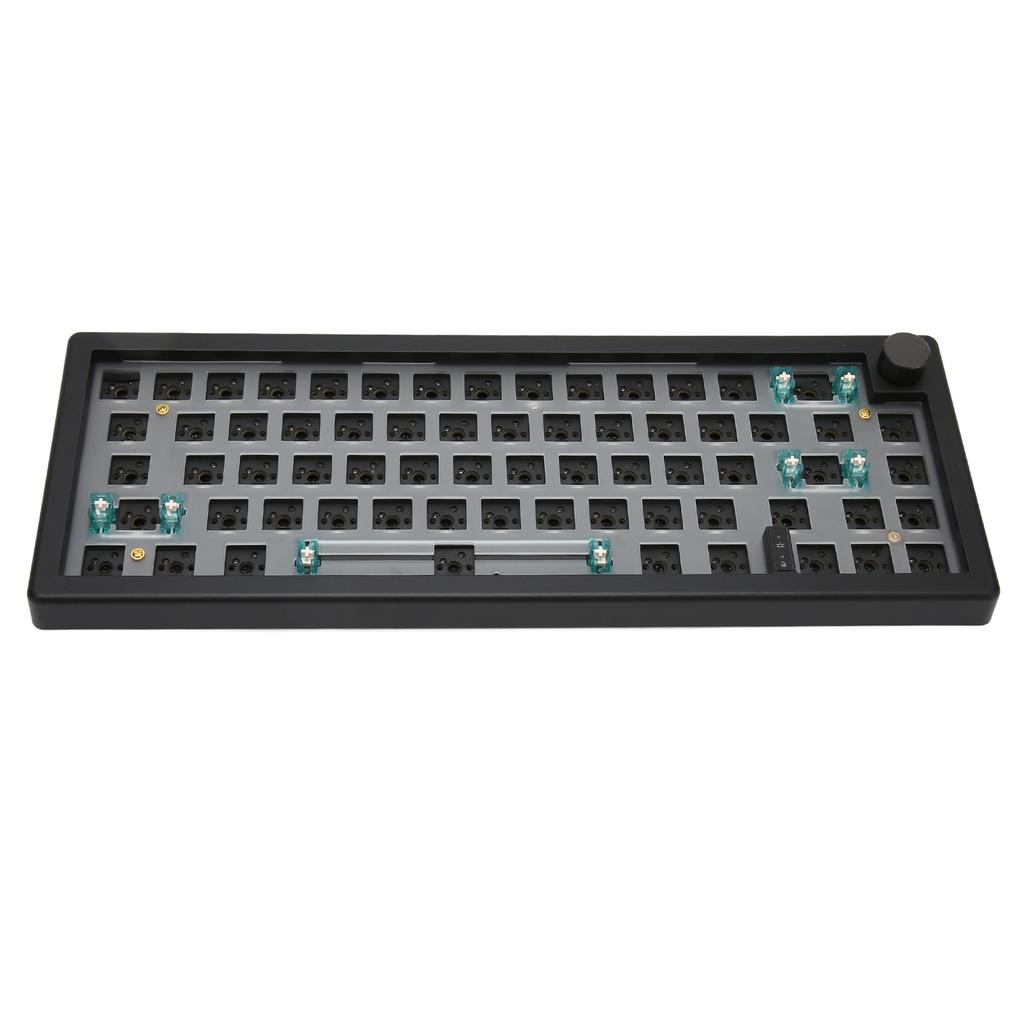 67 Keys DIY Mechanical Keyboard Kit with RGB Knob Wireless 2.4G Bluetooth 5.0 Type C Wired Hot Swappable Barebones